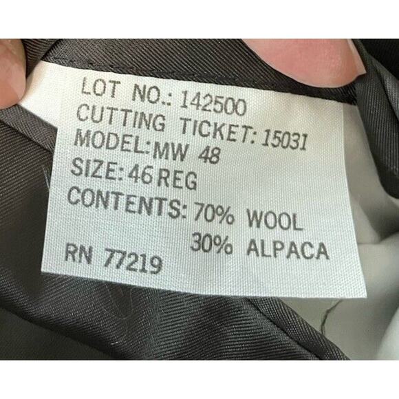 Pierre Balmain Paris Dark Green Wool Alpaca Blend Sports Blazer Jacket Size 46 - Picture 3 of 6